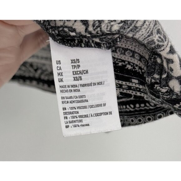 American Eagle Abstract Print Flowy Kimono Cardigan‎ XS-S, Lightweight Boho - Picture 7 of 9